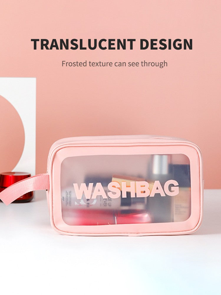Necessaire Transparente em PVC com Zíper – Porta Maquiagem e Higiene