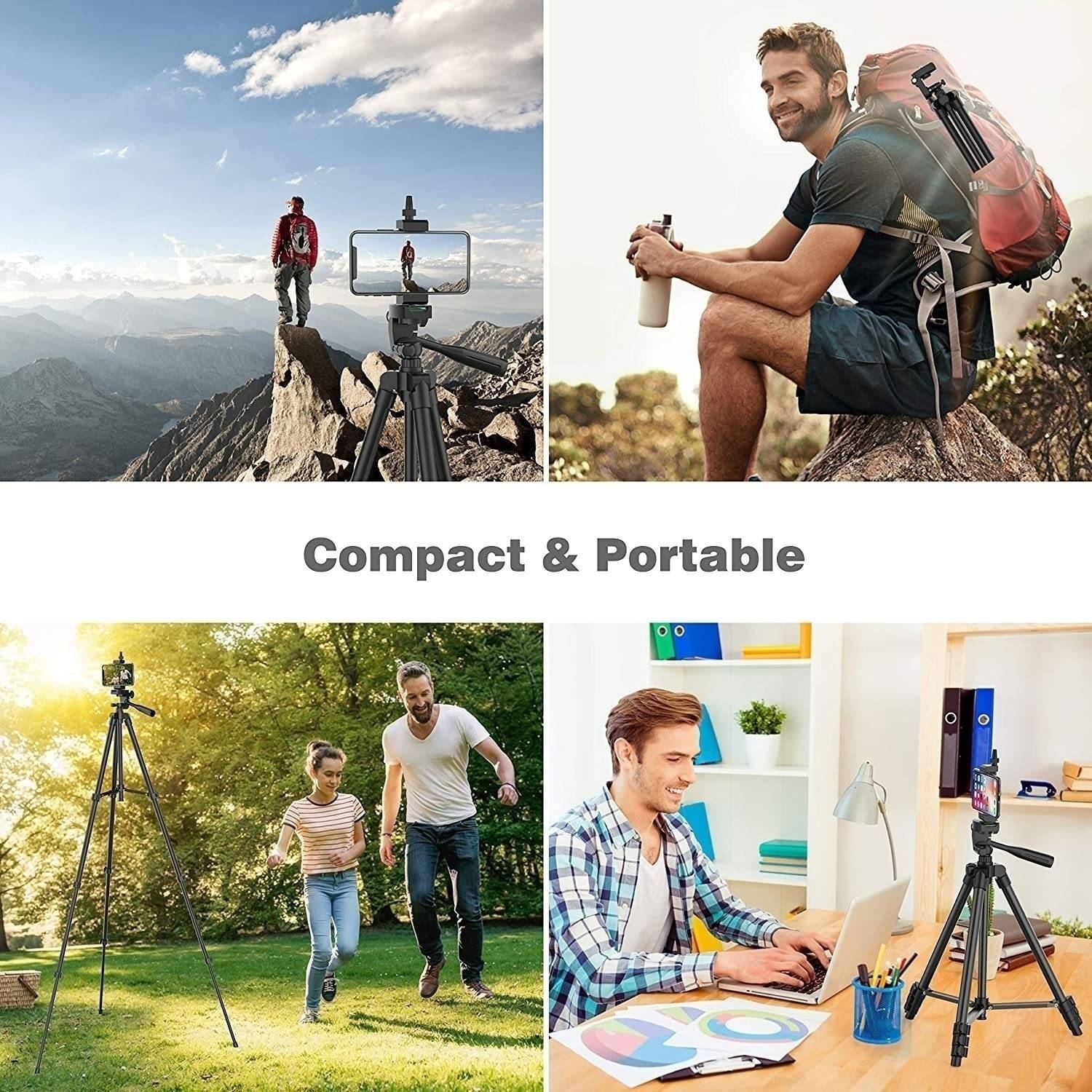 Tripé para Celular 102cm com Controle Bluetooth – Foto e Vídeo