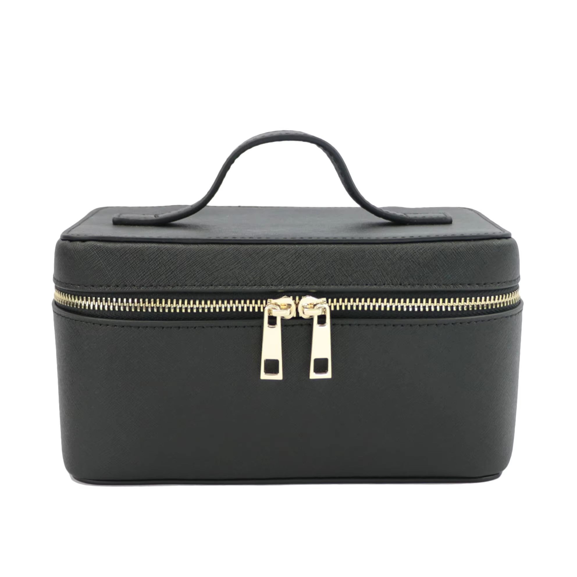 Necessaire Personalizada Feminina em Couro Saffiano – Estojo de Viagem com Zíper