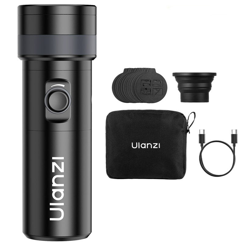 Ulanzi LM01 Luz LED RGB de Projeção com Gobos e Bateria 7500mAh para Vídeo