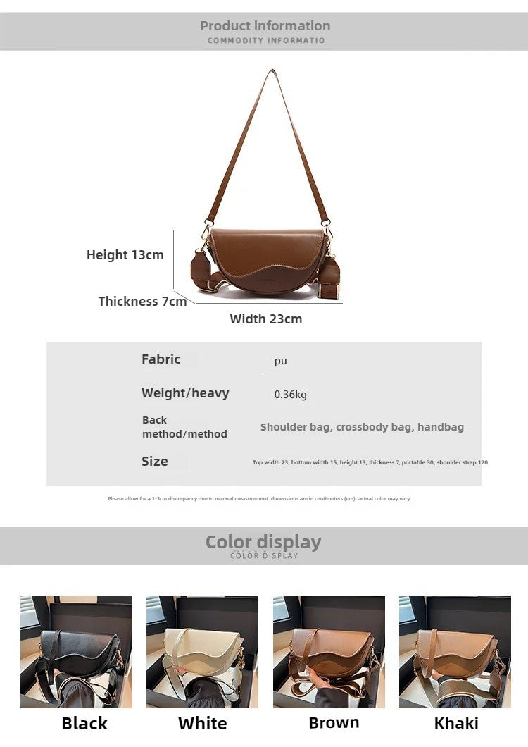 Bolsa Feminina Vintage Sela em Couro PU – Ombro e Transversal