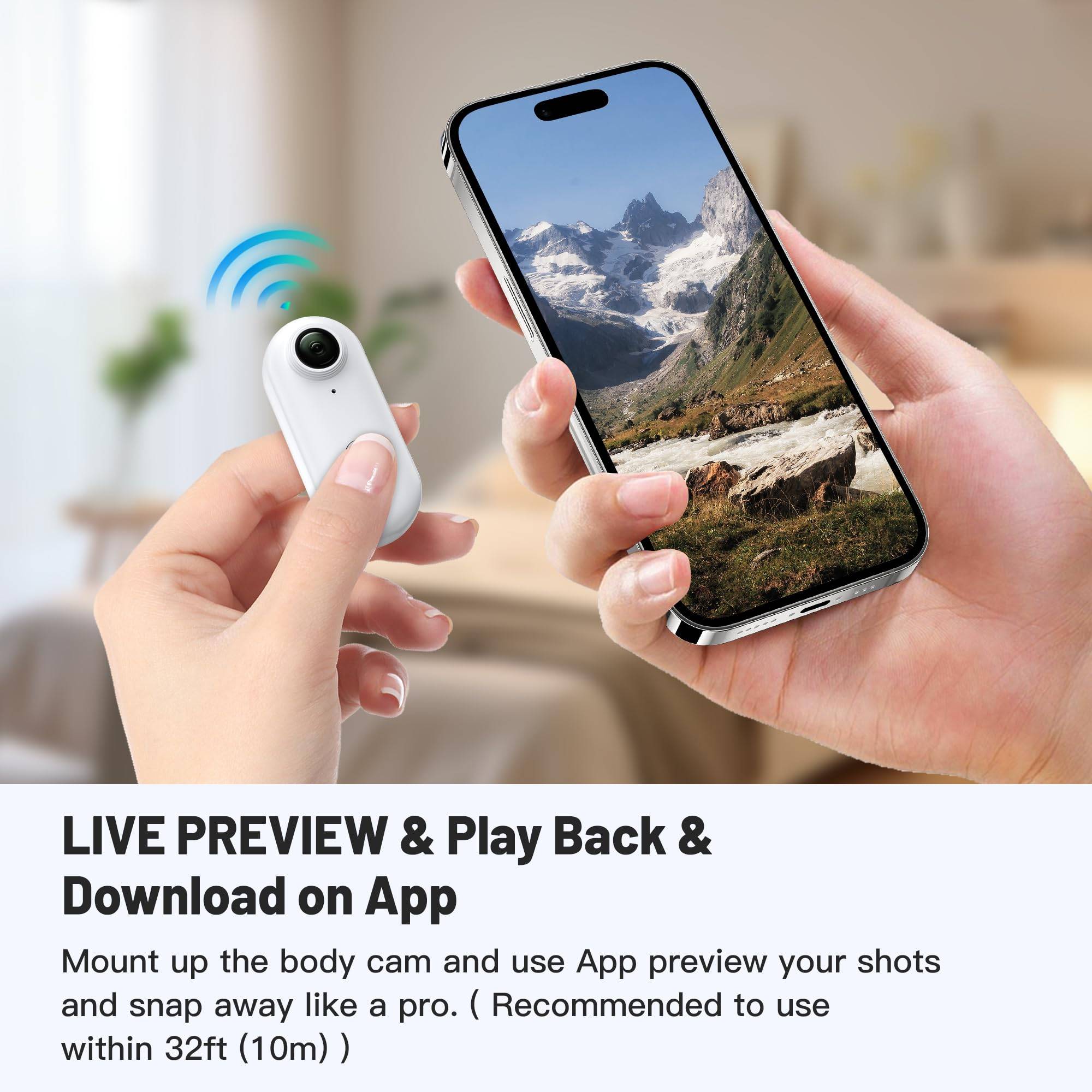 Mini Câmera de Ação 4K Wi-Fi à Prova d’Água com Estabilização – Moto, Bike e Aventuras