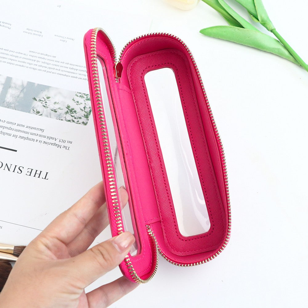 Necessaire Transparente Personalizada com Nome – Estojo para Pincéis em PU