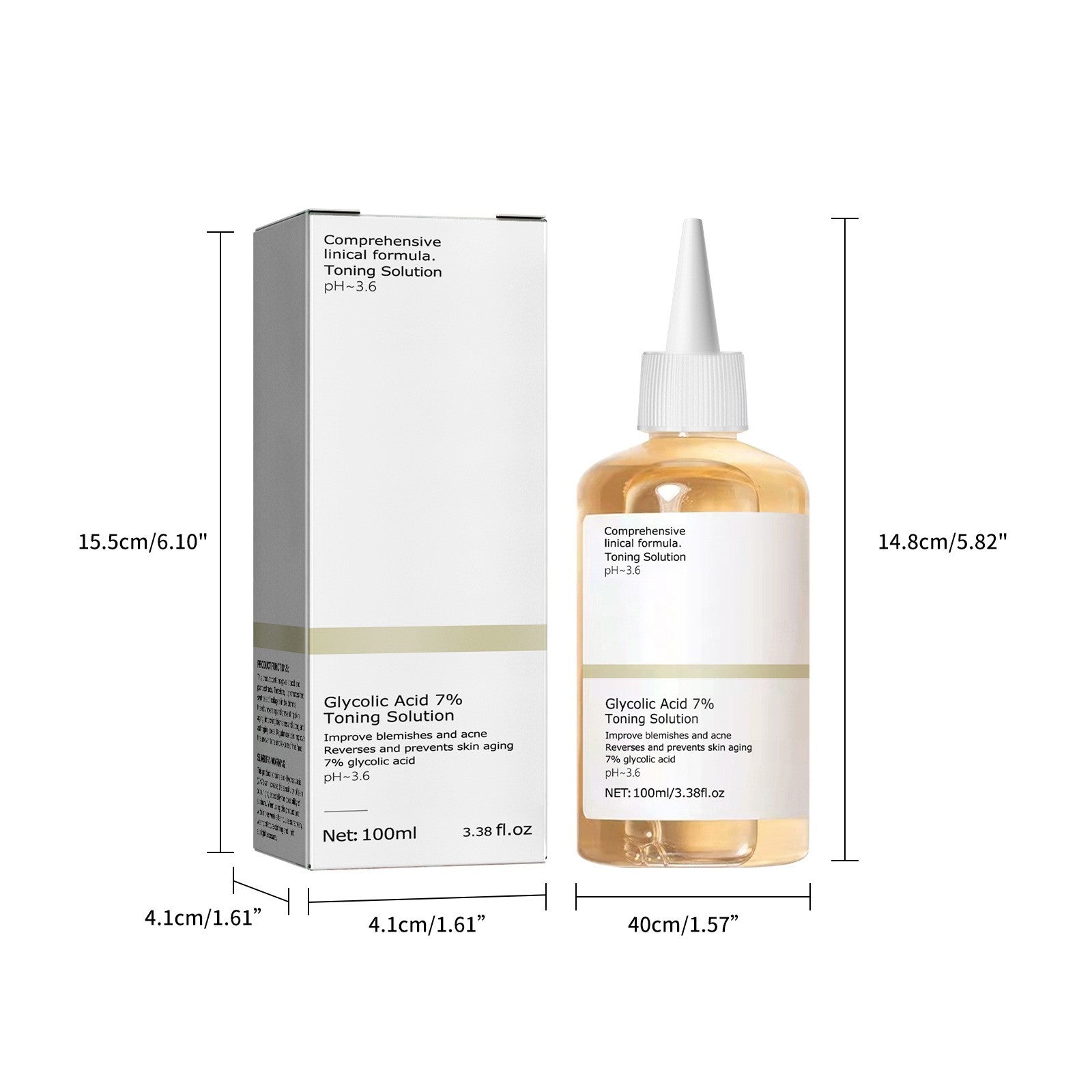 Tônico Facial Ácido Glicólico 7% 100ml – Controle de Acne e Renovação da Pel