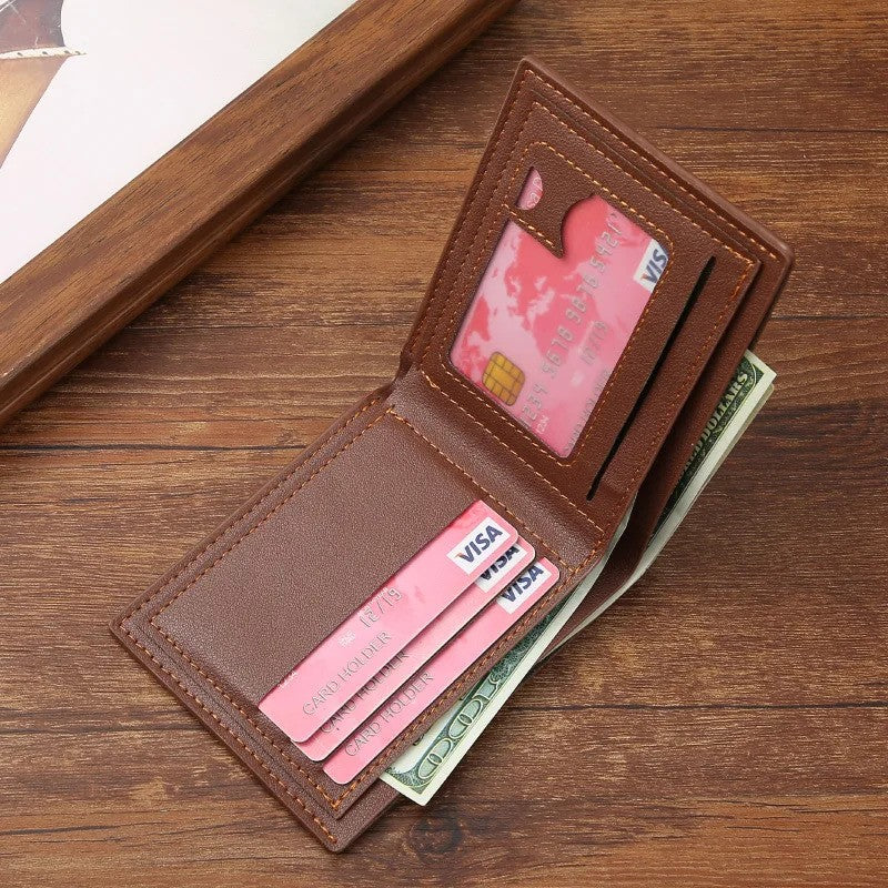 Carteira Slim Masculina Minimalista RFID com Porta Cartões e Clipe