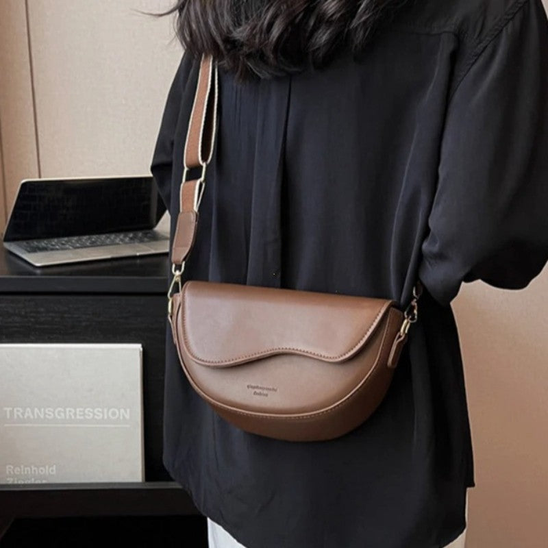 Bolsa Feminina Vintage Sela em Couro PU – Ombro e Transversal