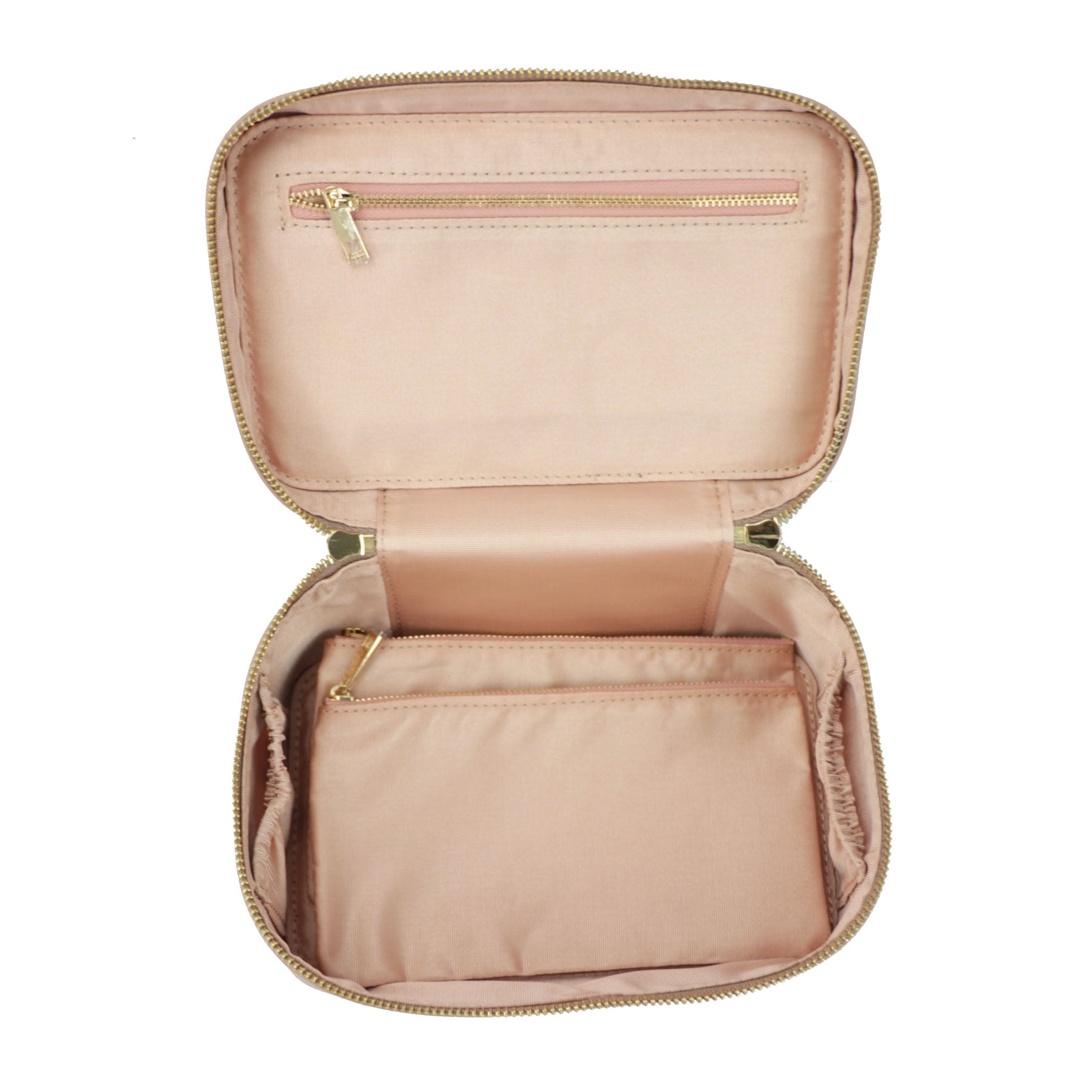 Necessaire Personalizada Feminina em Couro Saffiano – Estojo de Viagem com Zíper