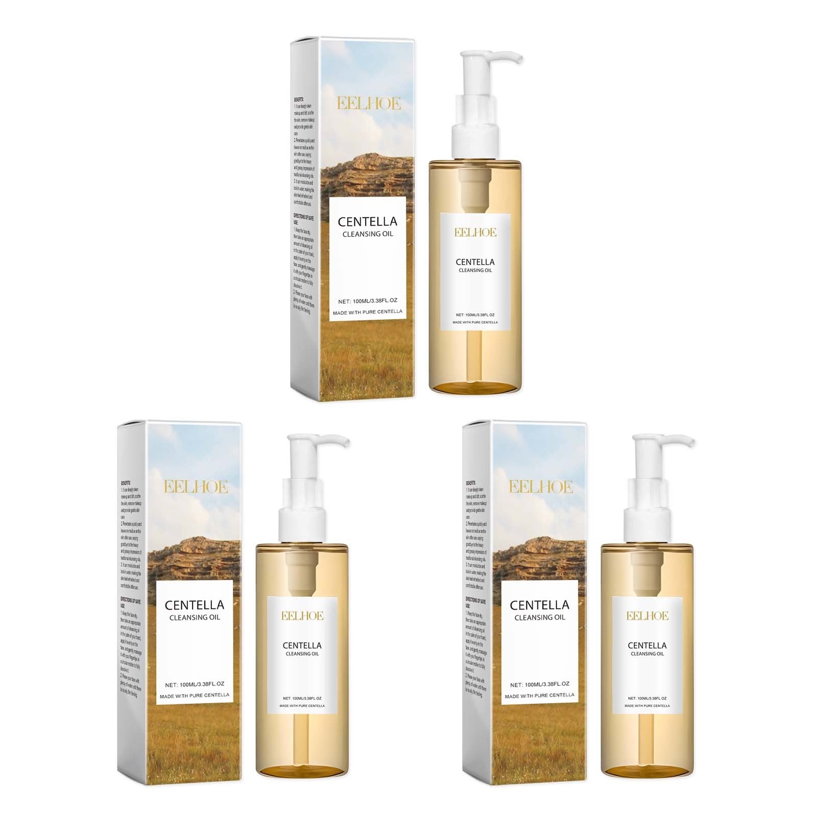 Óleo de Limpeza Facial Centella 100ml – Removedor de Maquiagem com Vitamina E