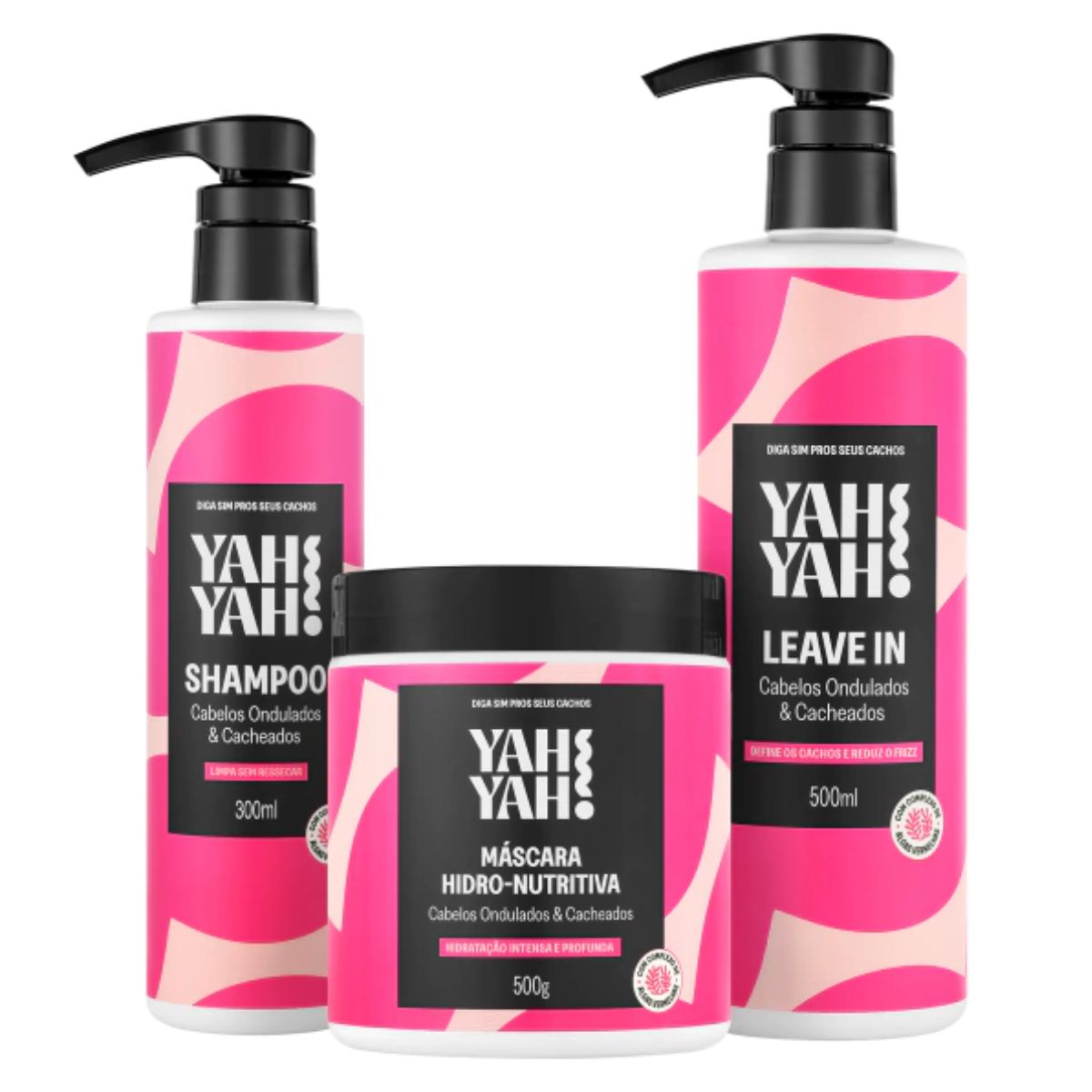 Kit Essenciais Yah Yah! Cacheados – Limpeza, Tratamento e Definição